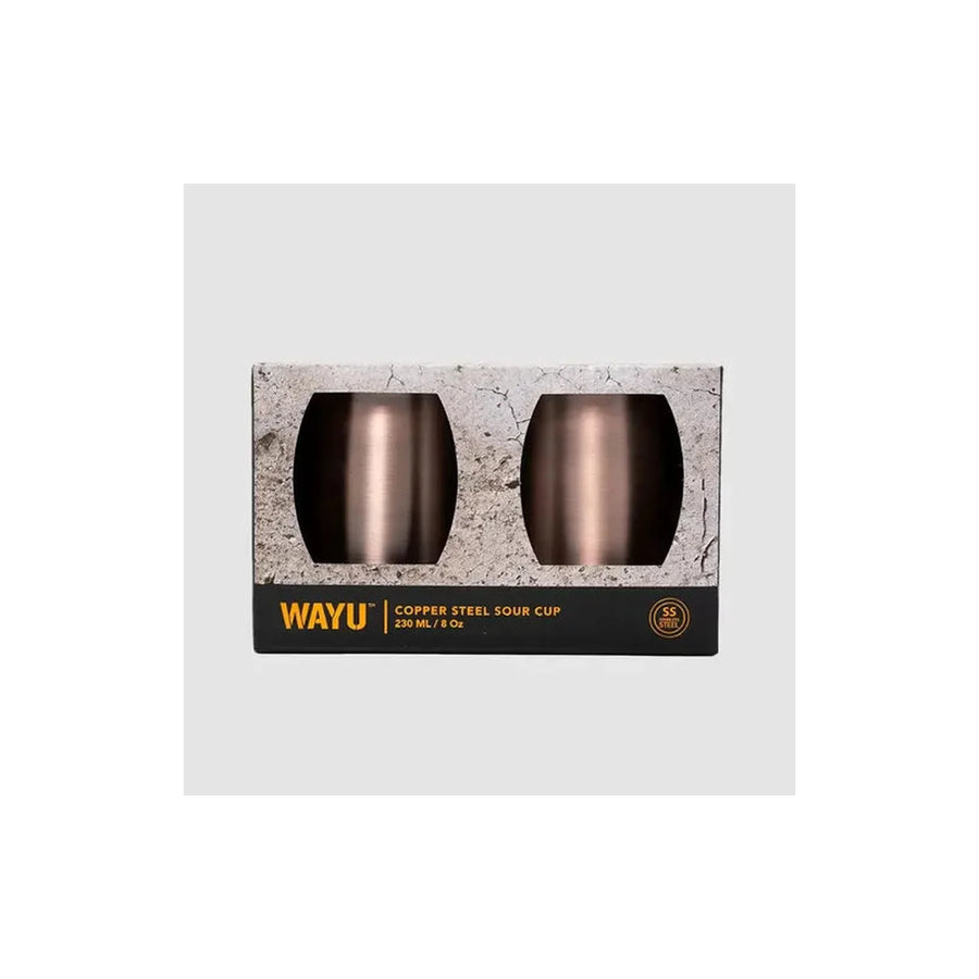 Set 2 Vasos Aperitivo Copper Line Wayu Cobre
