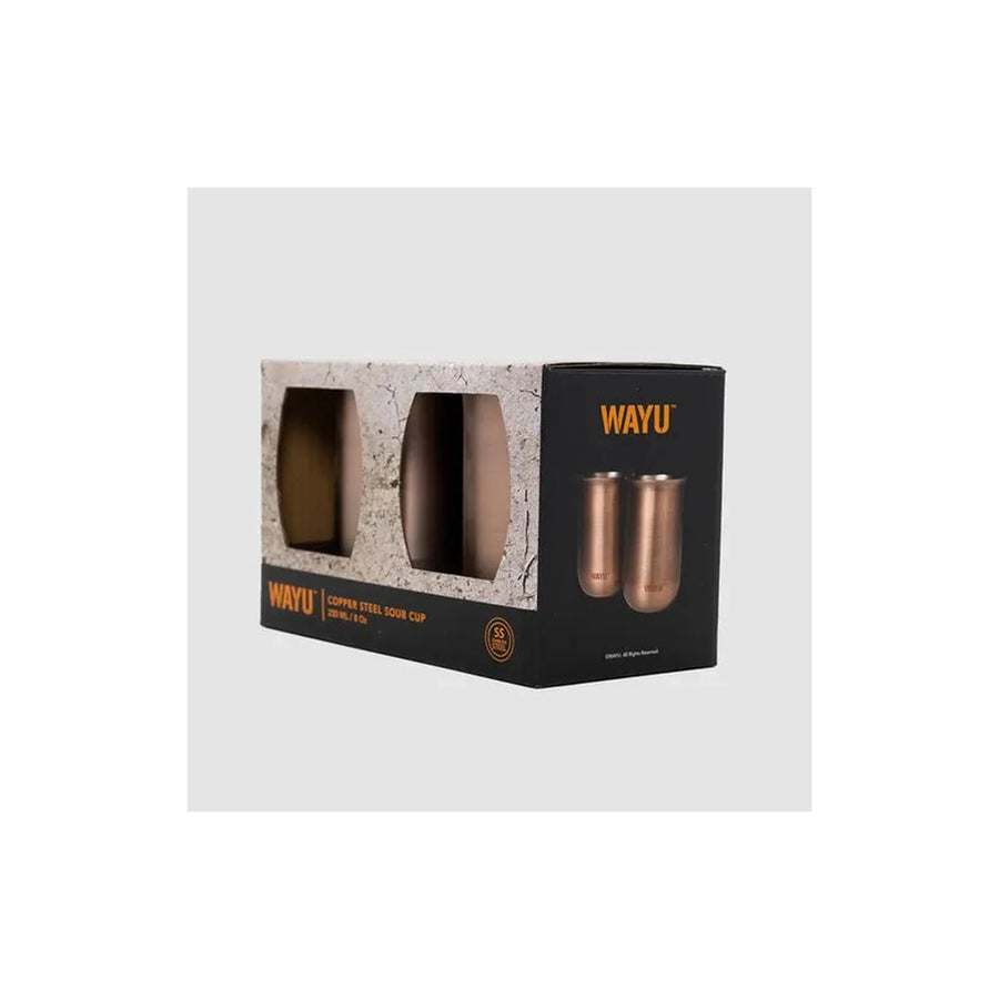 Set 2 Vasos Aperitivo Copper Line Wayu Cobre