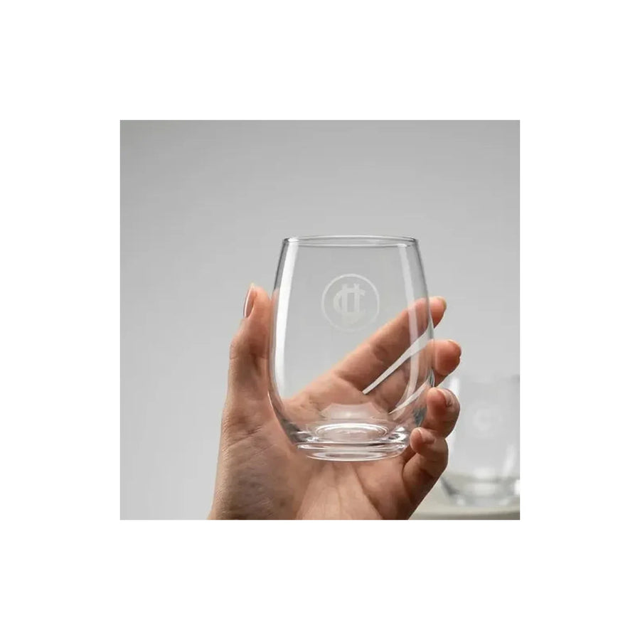 Set 2 Vasos Glasso U. Católica Premium Bar Quincho Bbq Cristal