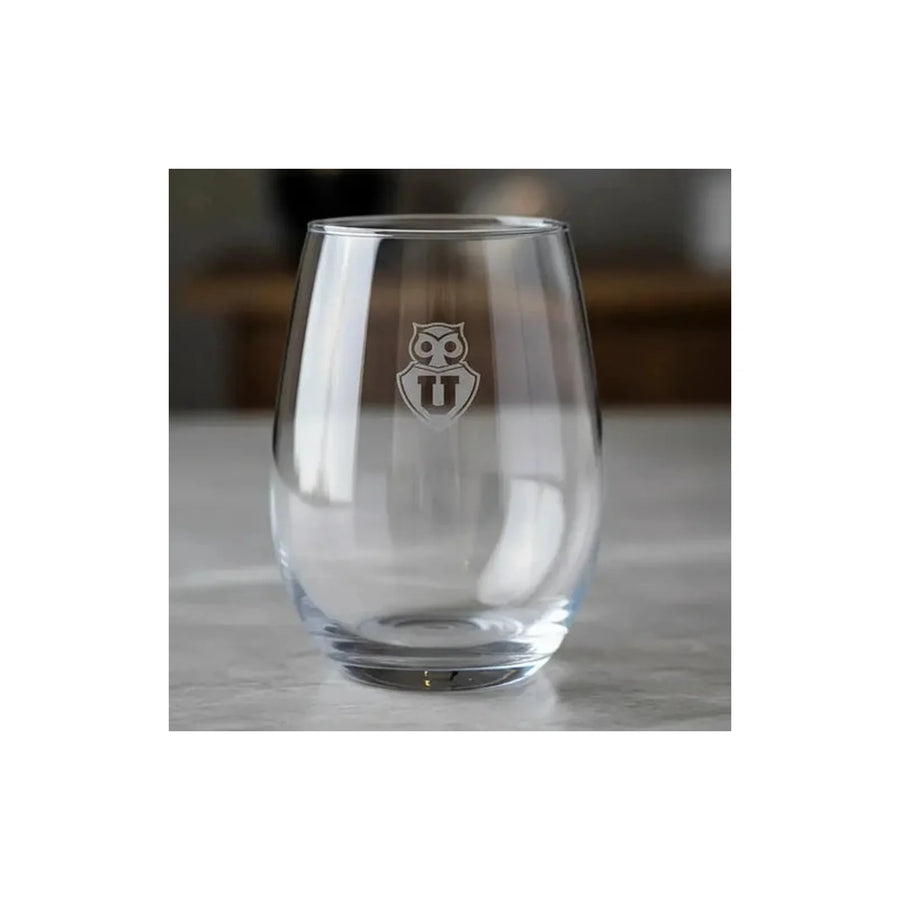 Set 2 Vasos Glasso U. De Chile Premium Bar Quincho Bbq Color Cristal