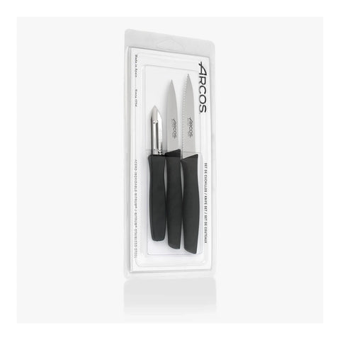 Set 3 Cuchillos Mondadores Pelador Arcos Nova