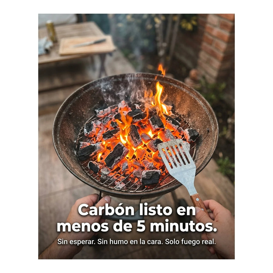 Set 3 Iniciador De Fuego Volcán Parrilla Carbón Leña Asado