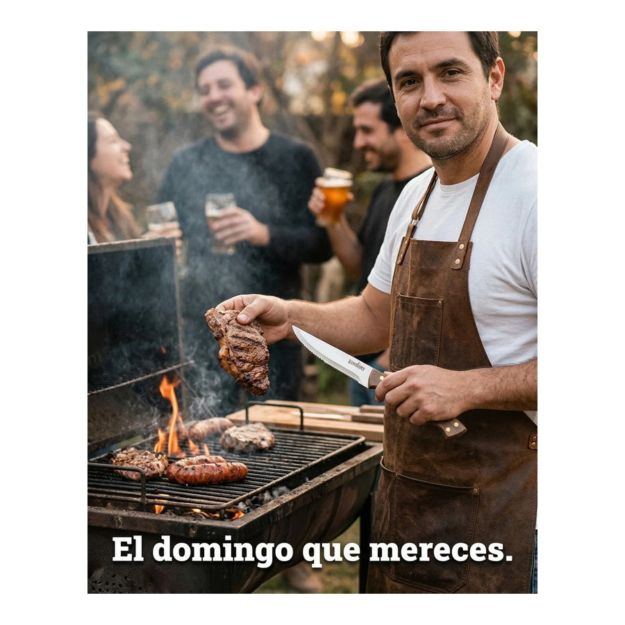 Set 4 Cuchillos Kangkawe Premium Parrilla Cocina Asado Bbq + Grabado Personalizado
