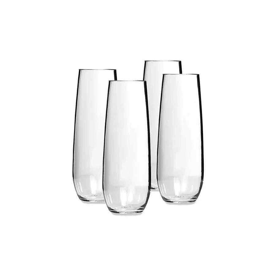 Set 4 Vasos Champagne Espumante Vidrio 280ml Glasso