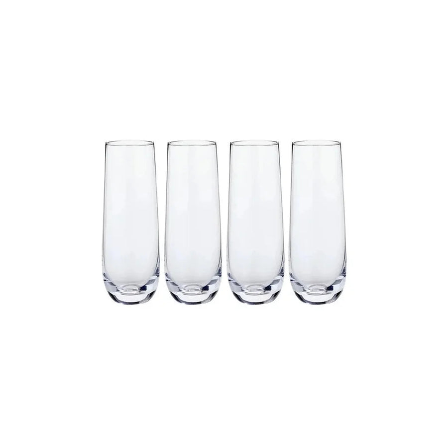 Set 4 Vasos Champagne Espumante Vidrio 280ml Glasso