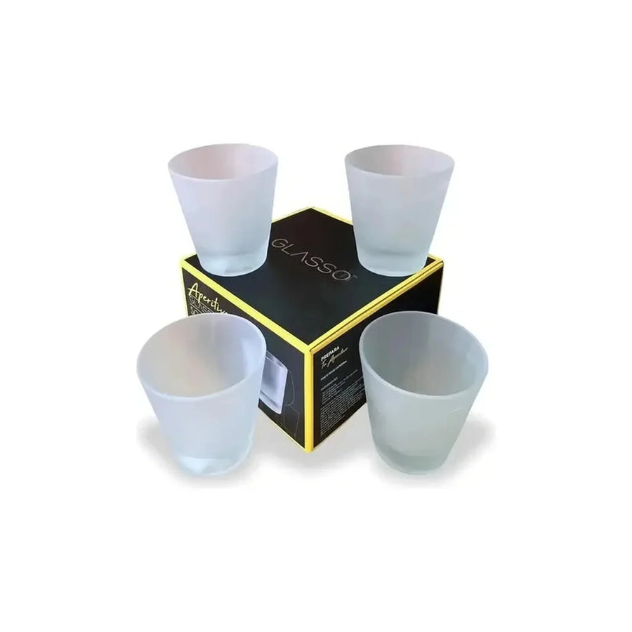 Set 4 Vasos Pisco Sour Vidrio 270ml Apto Lavavajillas Glasso