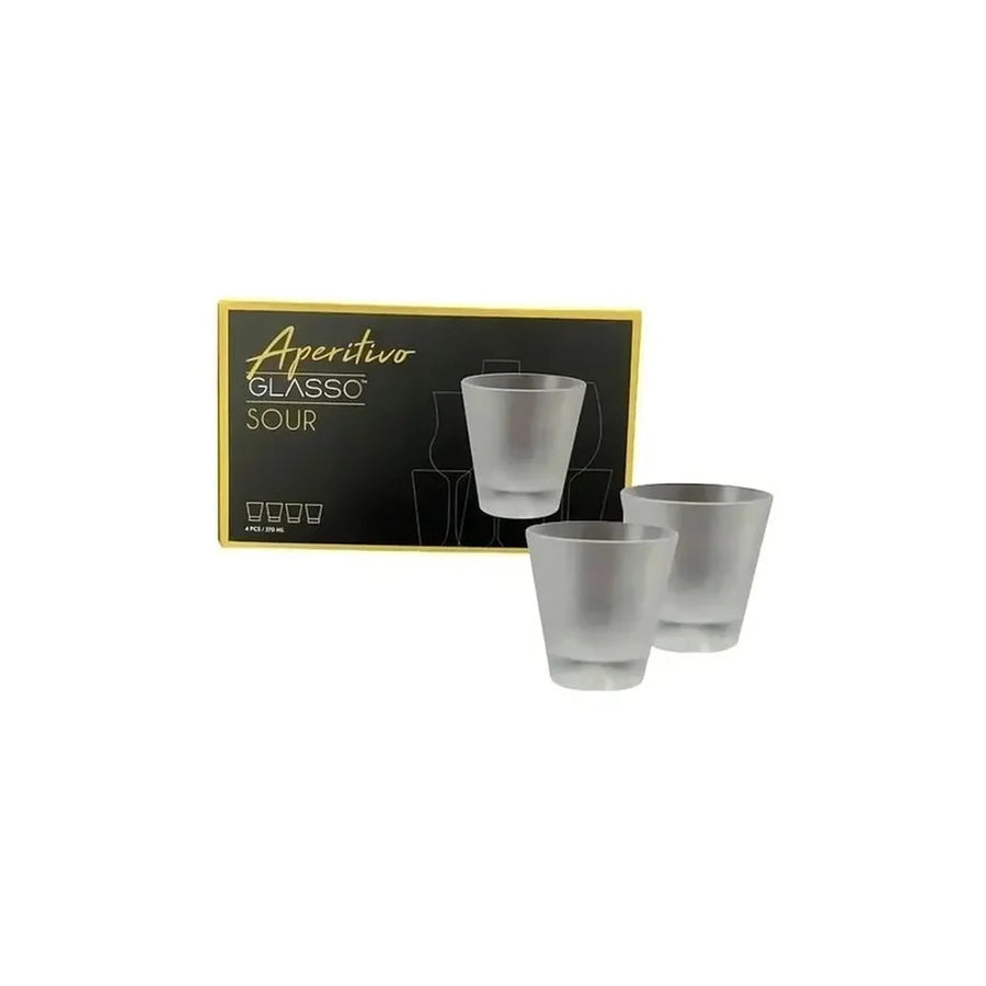 Set 4 Vasos Pisco Sour Vidrio 270ml Apto Lavavajillas Glasso