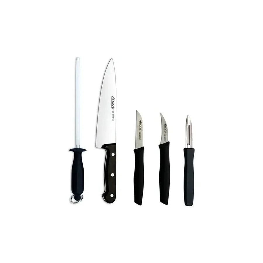 Set 5 Cuchillos Arcos Astil Medio Golpe Puntilla