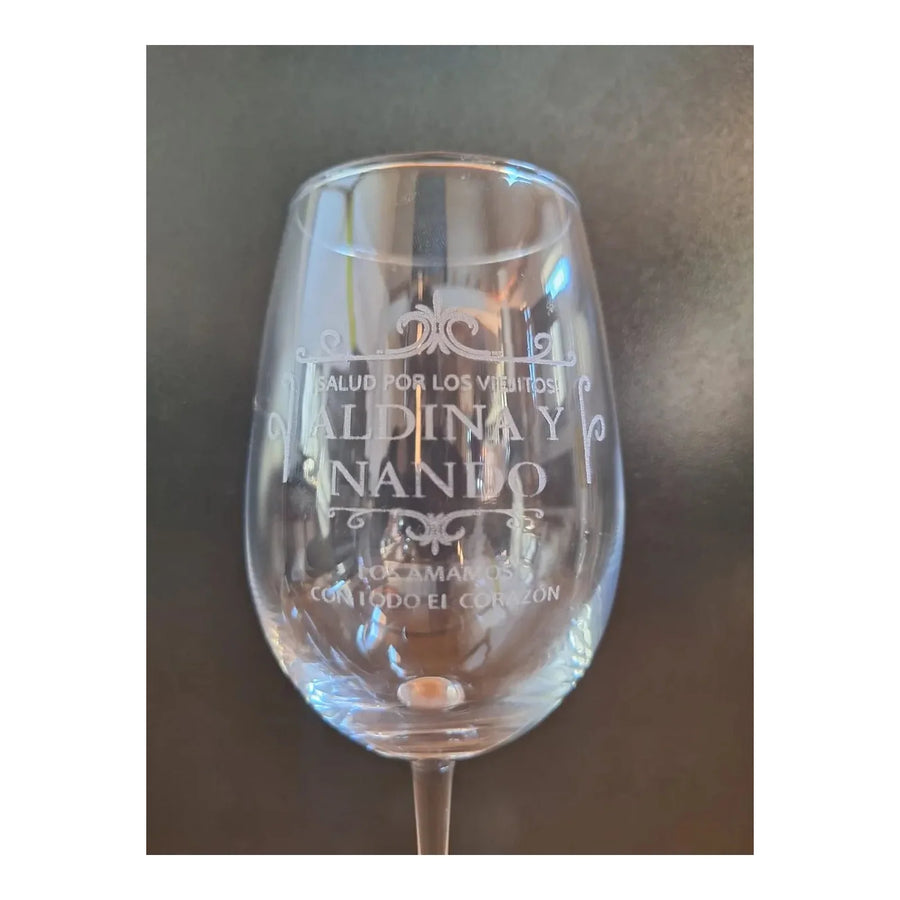 Set 6 Copas de Vino 360 Grabado Láser Personalizado