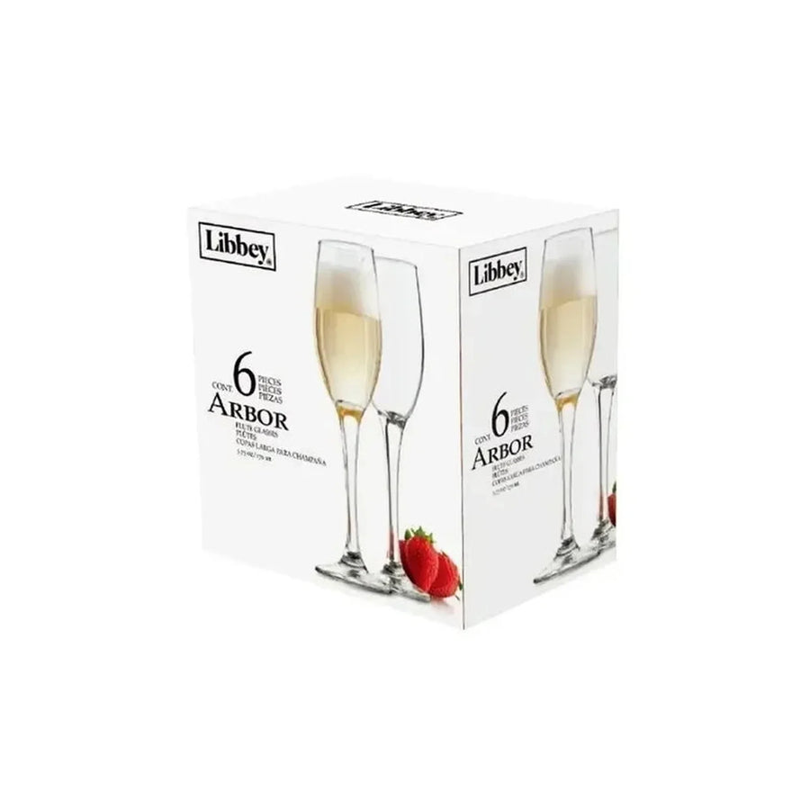 Set 6 Copas Flauta Perception - Libbey Agua