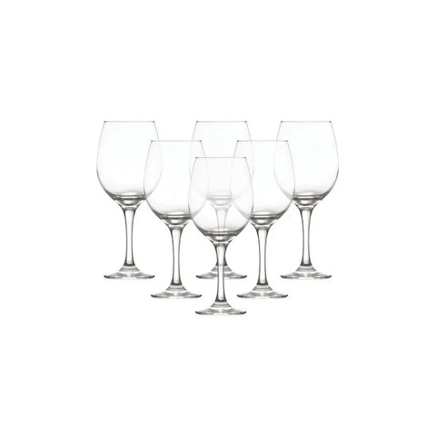Set 6 Copas Nadir Barone Vidrio 490ml Para Vino Y Agua Transparente