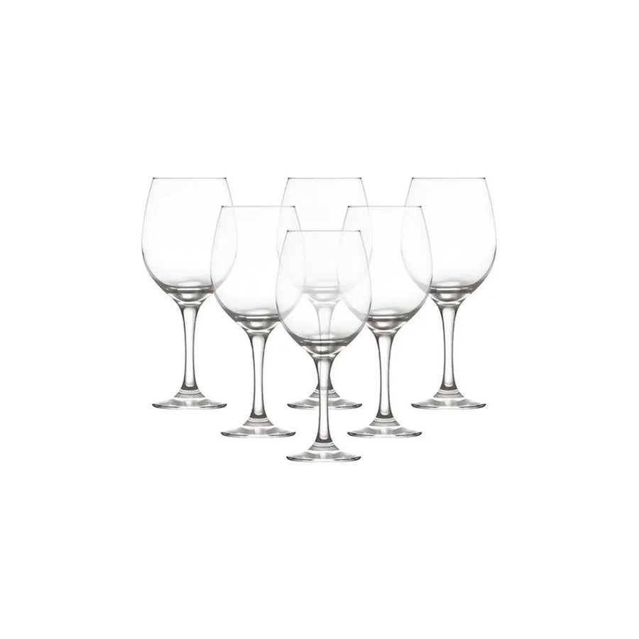 Set 6 Copas Nadir Barone Vidrio 490ml Para Vino Y Agua Transparente