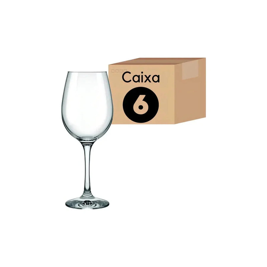 Set 6 Copas Nadir Barone Vidrio 490ml Para Vino Y Agua Transparente
