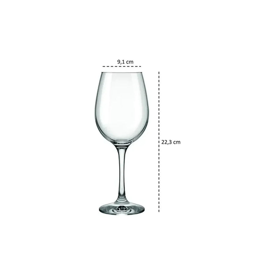 Set 6 Copas Nadir Barone Vidrio 490ml Para Vino Y Agua Transparente
