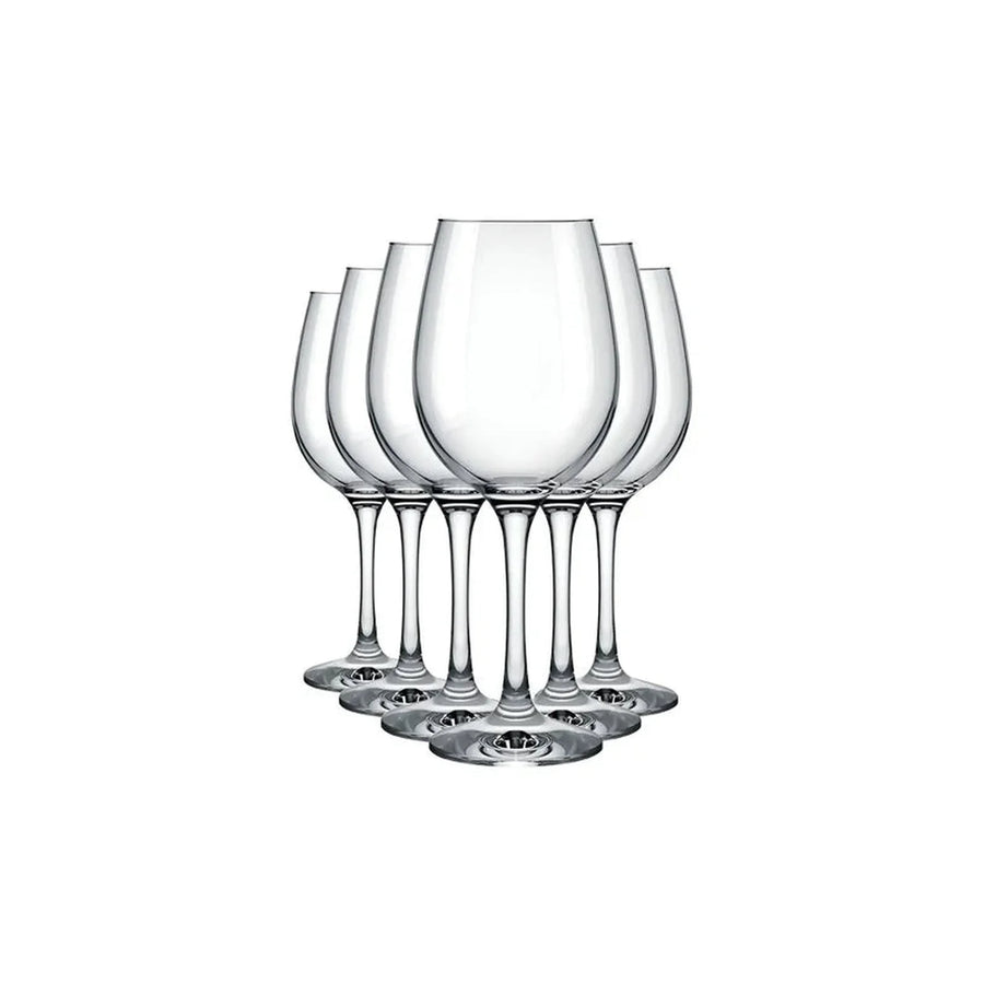 Set 6 Copas Nadir Barone Vidrio 490ml Para Vino Y Agua Transparente