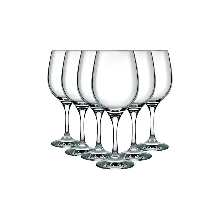 Set 6 Copas Nadir Barone Vidrio 490ml Para Vino Y Agua Transparente