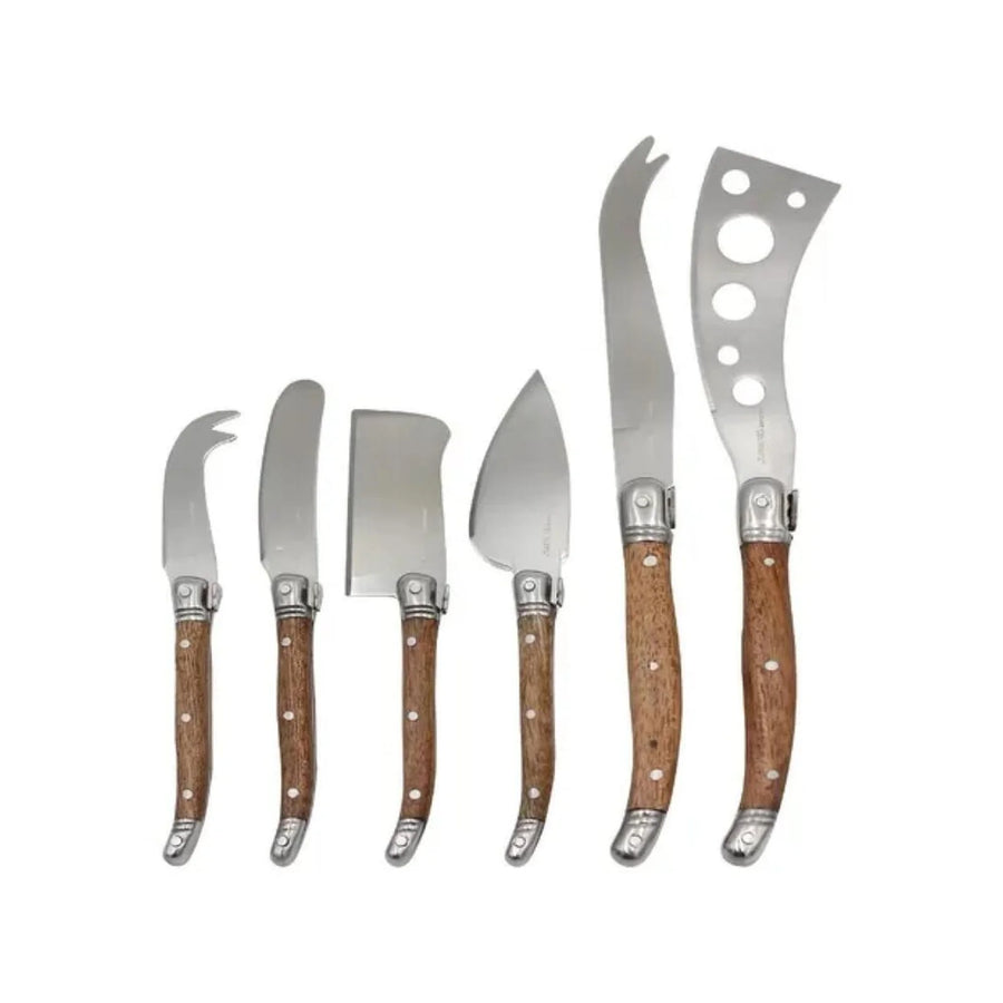 Set 6 Cuchillos Aperitivo Wayu Mango Madera Tablas
