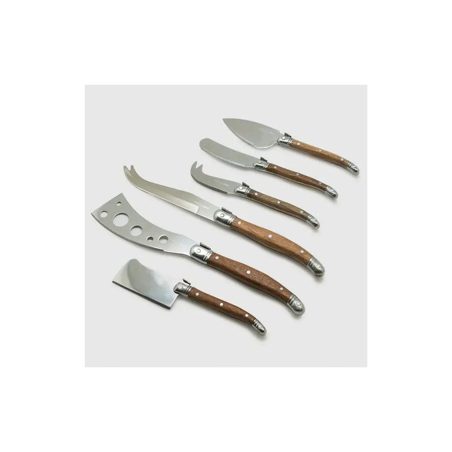 Set 6 Cuchillos Aperitivo Wayu Mango Madera Tablas + Grabado Personalizado