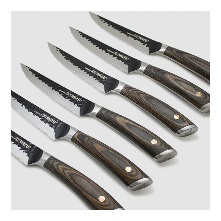 Set 6 Cuchillos para Carne Wayu Steak Hammer