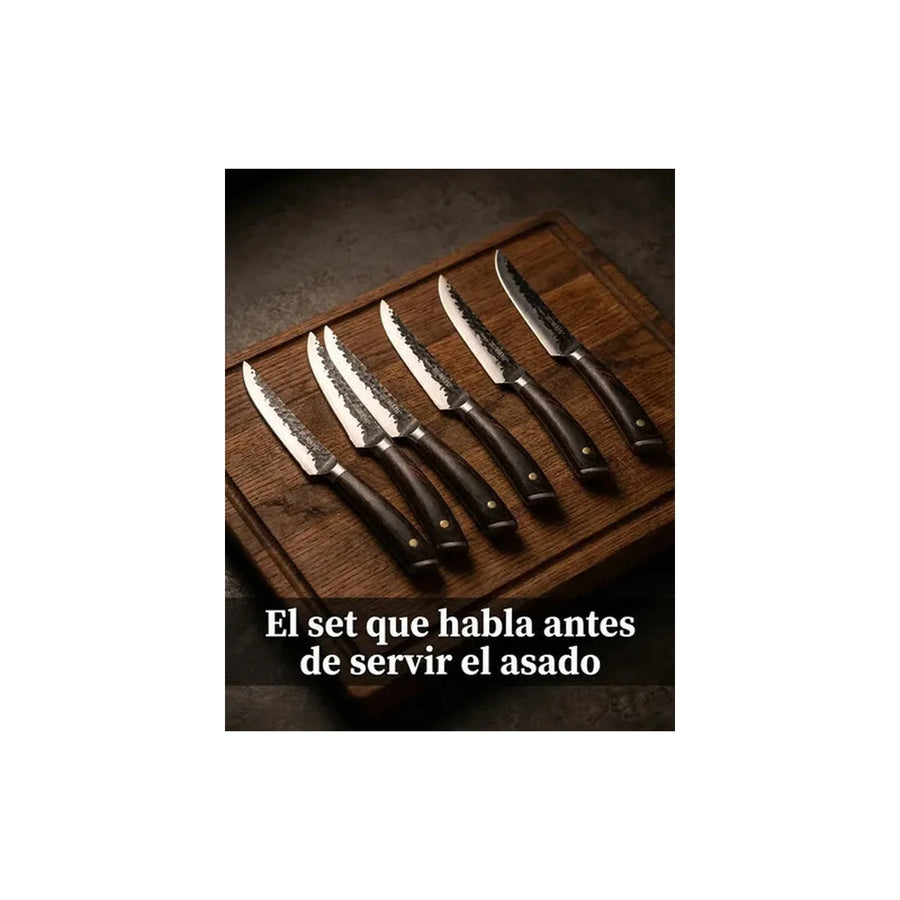 Set 6 Cuchillos para Carne Wayu Steak Hammer