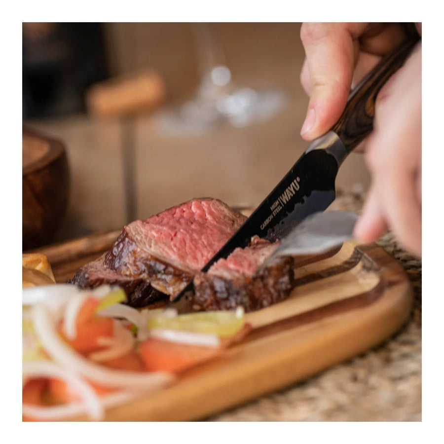 Set 6 Cuchillos para Carne Wayu Steak Hammer + Grabado Personalizado