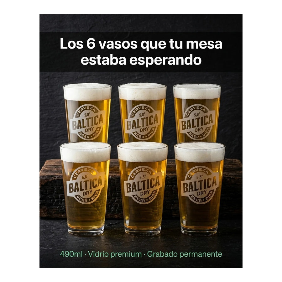 Set 6 Vasos Cerveza Bàltica 490ml