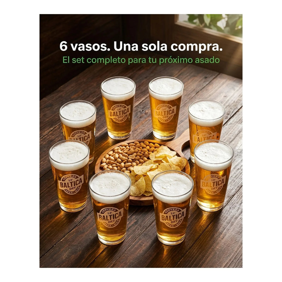 Set 6 Vasos Cerveza Bàltica 490ml