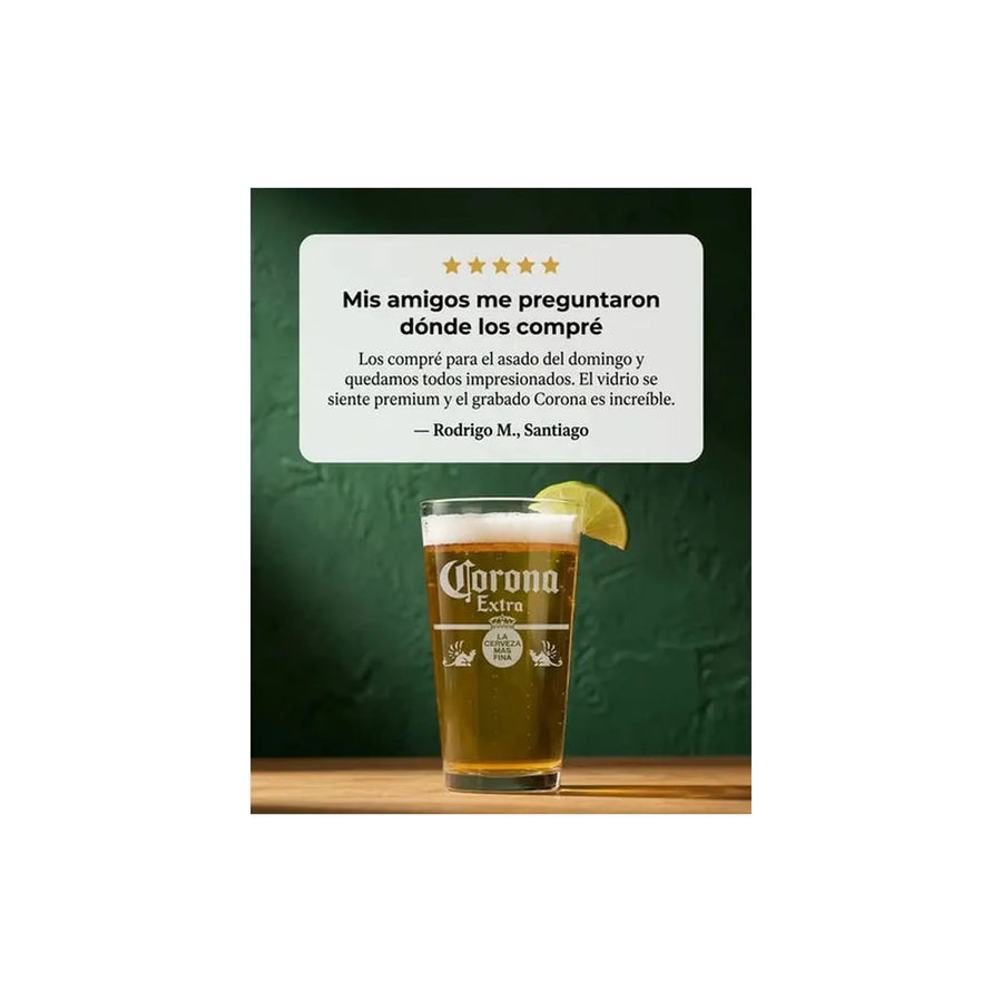 Set 6 Vasos Cerveza Corona 490ml