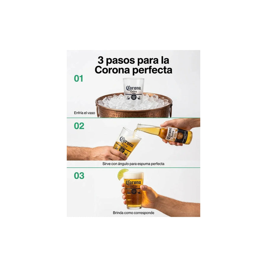 Set 6 Vasos Cerveza Corona 490ml