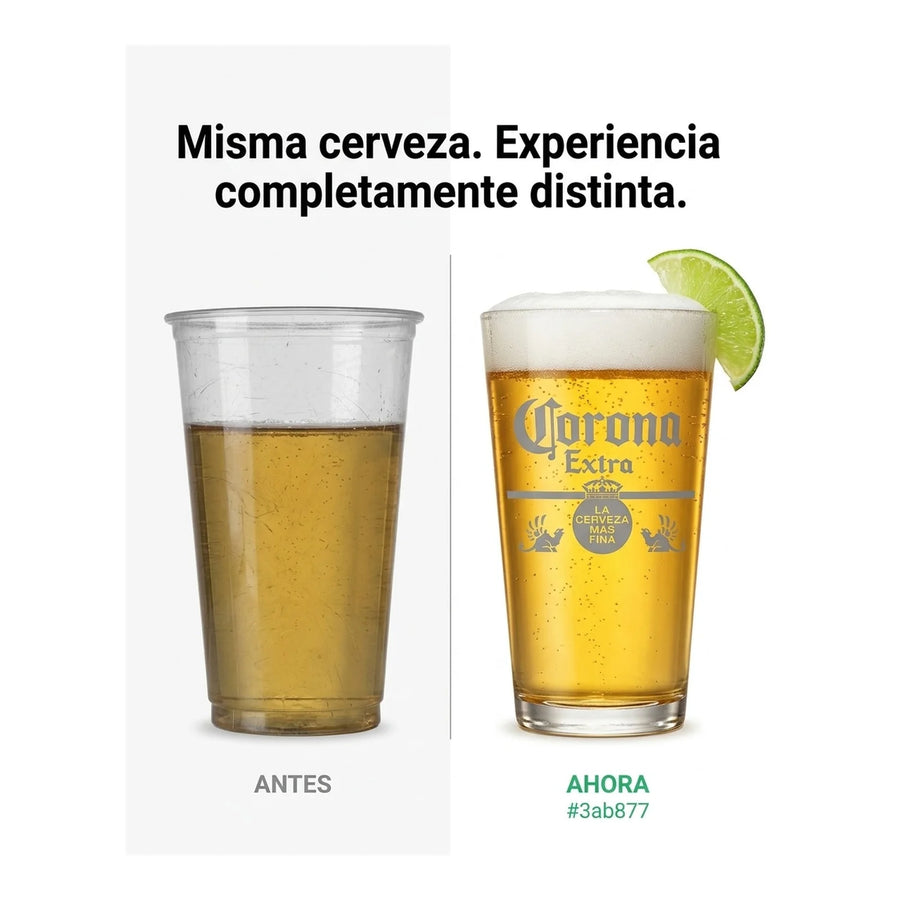 Set 6 Vasos Cerveza Corona 490ml