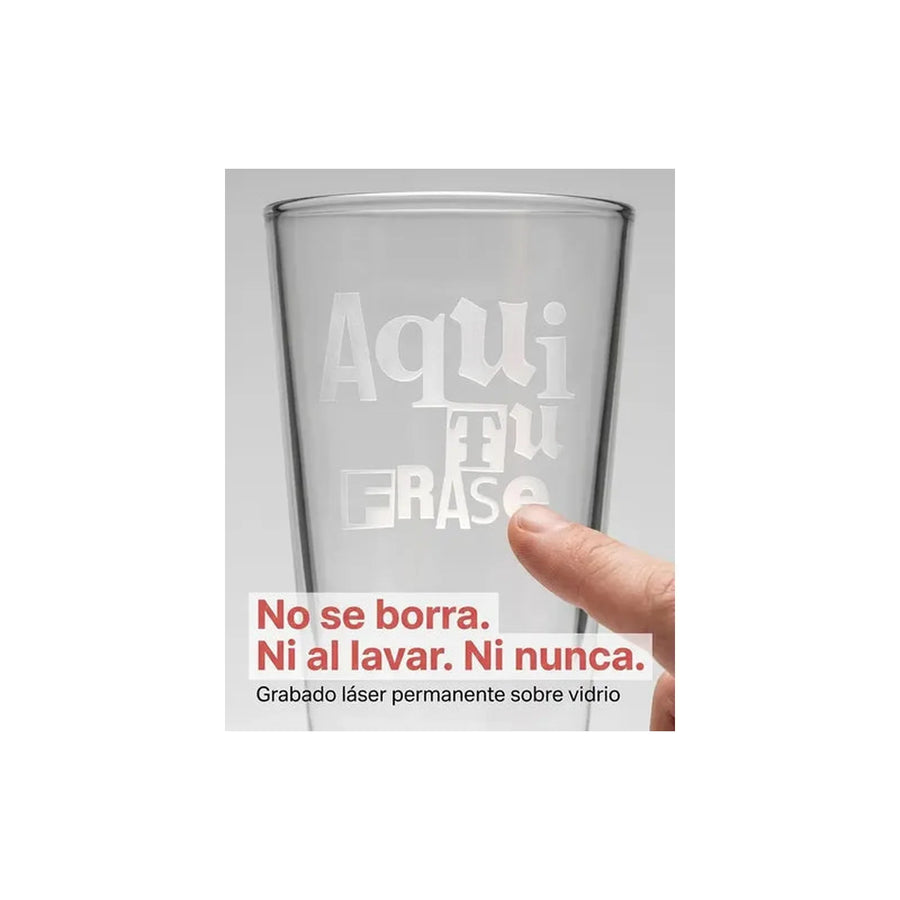 Set 6 Vasos 490 ml con Tu Nombre Grabado