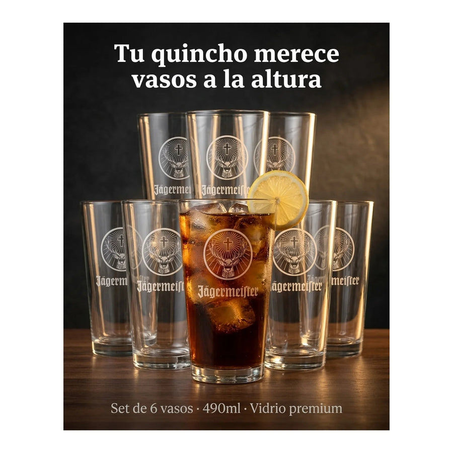 Set 6 Vasos Jaggermeister 490ml