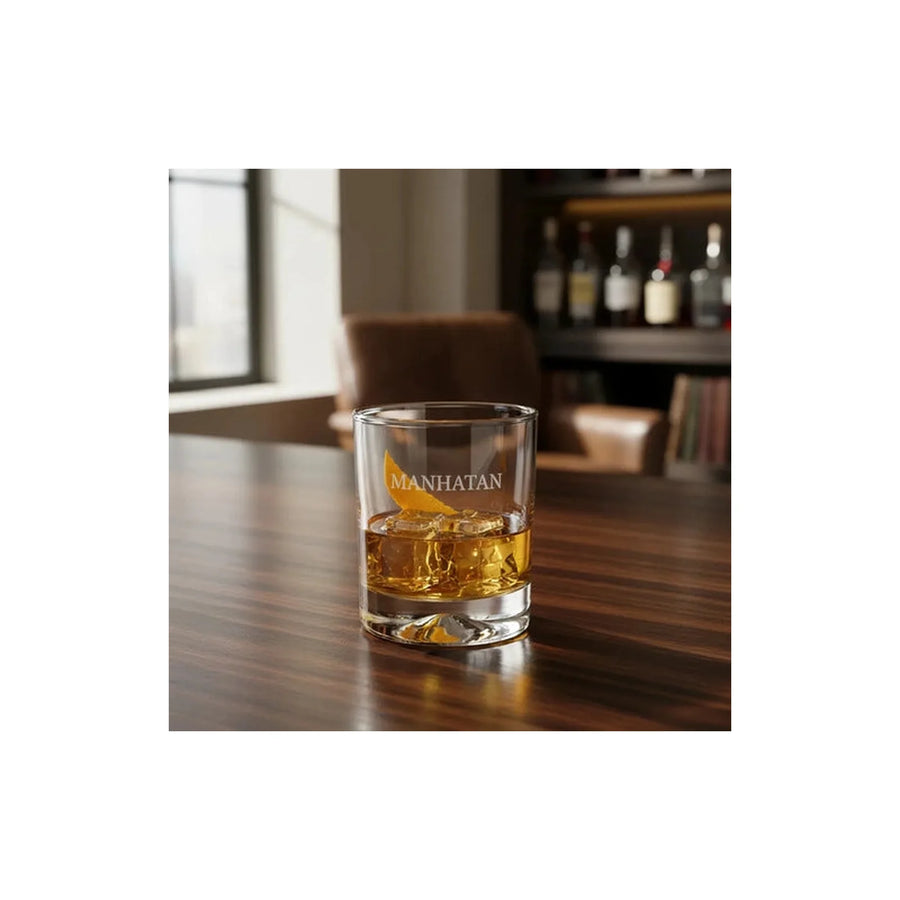 Set 6 Vasos Whisky Manhatan + Grabado Personalizado