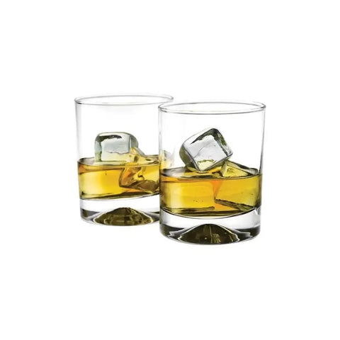 Set 6 Vasos Whisky Manhattan Bajo, Marca Cristar Color Vidrio Transparente