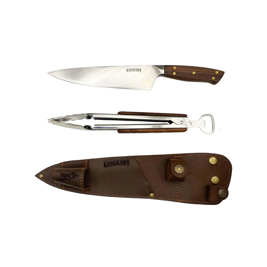 Set Cuchillo Catemu y Tenaza con Funda de Cuero + Grabado Personalizado