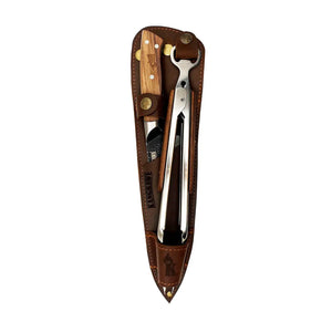 Set Cuchillo Curacaví + Tenaza Kangkawe con Funda de Cuero al Cinto + Grabado Personalizado
