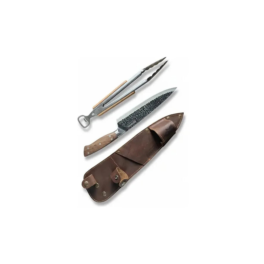 Set cuchillo Curacaví y tenaza Kangkawe con funda al cinto en vista lateral