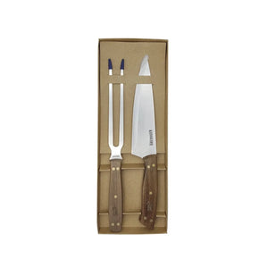 Set Cuchillo Tenedor Parrillero Kangkawe + Grabado Personalizado