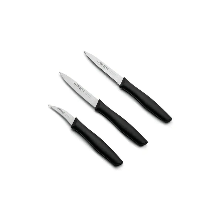 Set Cuchillos Mondadores Arcos Nova Negro + Grabado Personalizado