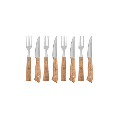 Set Cuchillos + Tenedores Para Asados  8 Piezas Grilltech