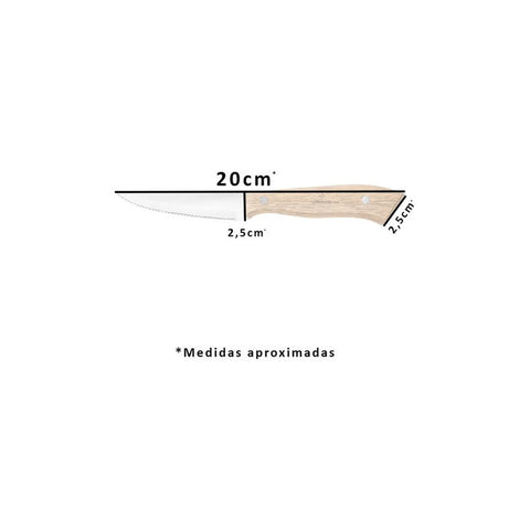 Set Cuchillos + Tenedores Para Asados  8 Piezas Grilltech