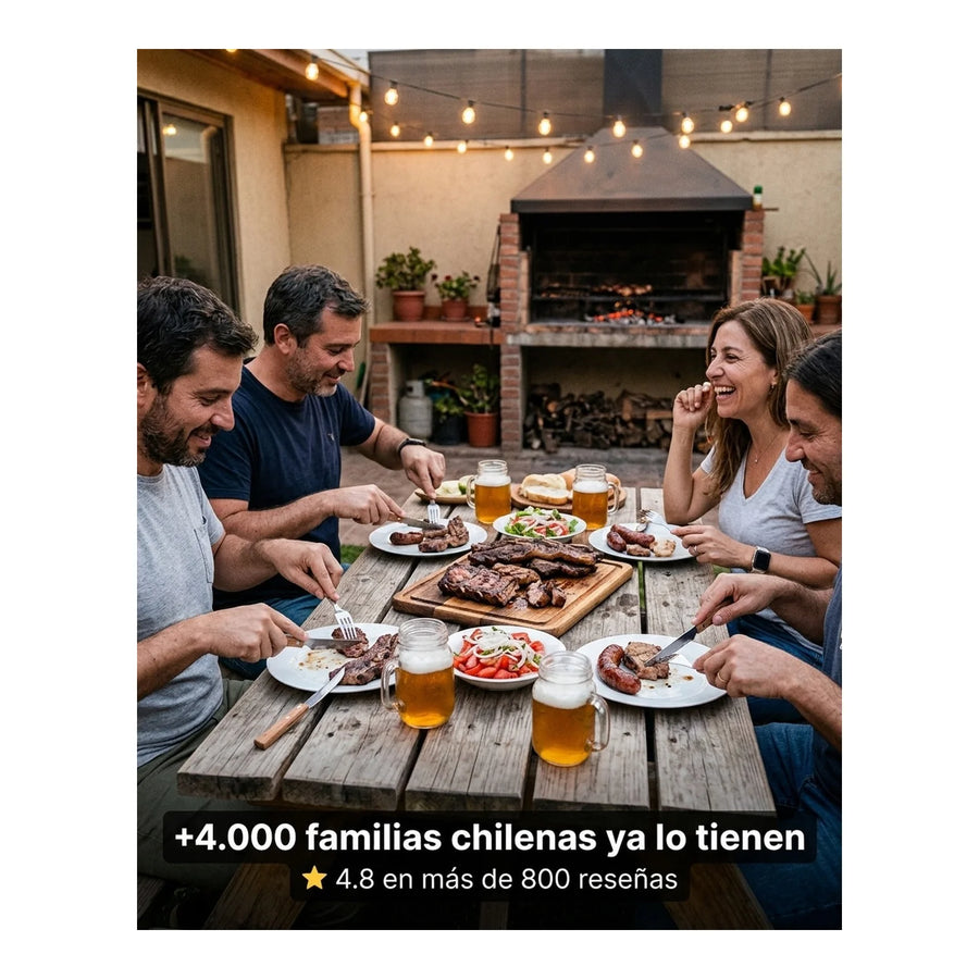 Set Cuchillos + Tenedores Para Asados 8 Piezas Grilltech + Grabado Personalizado