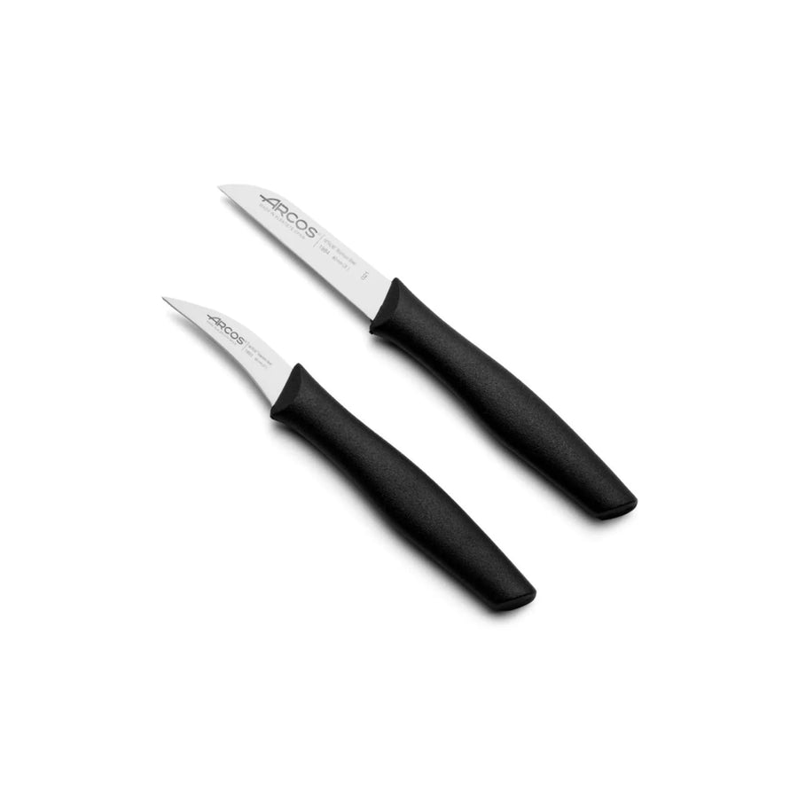 Set De 2 Cuchillos Mondadores Negro Arcos Cocina Premium