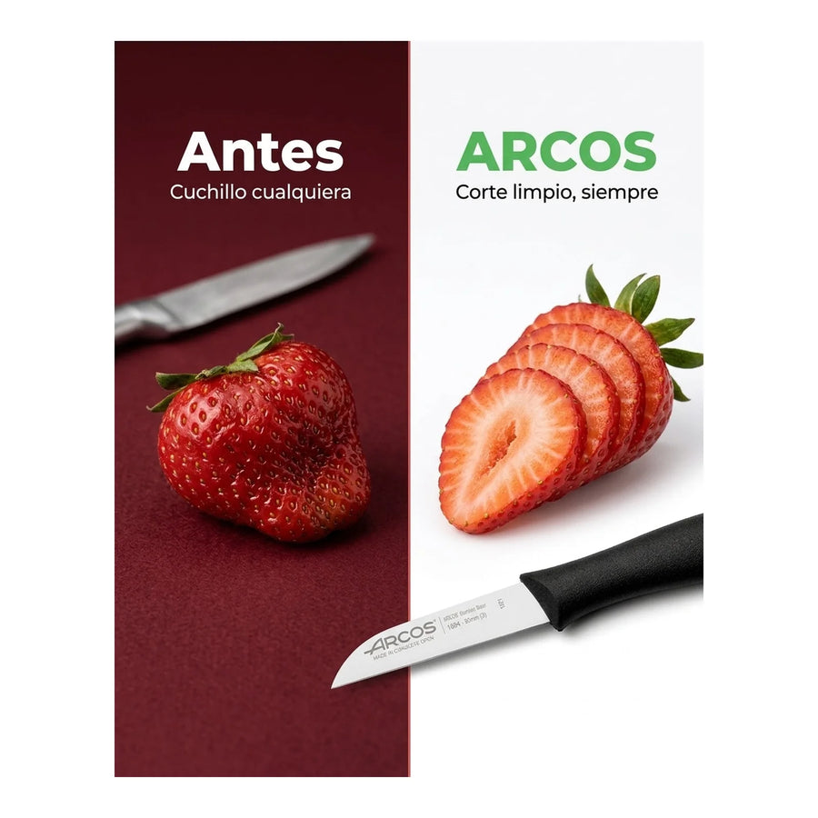 Set De 2 Cuchillos Mondadores Negro Arcos Cocina Premium + Grabado Personalizado