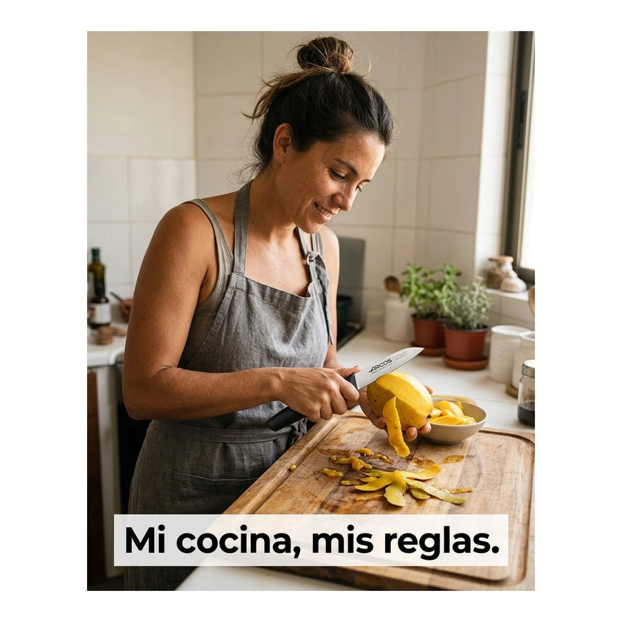 Set De 2 Cuchillos Mondadores Negro Arcos Cocina Premium + Grabado Personalizado