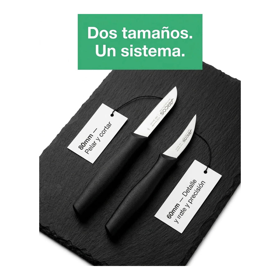 Set De 2 Cuchillos Mondadores Negro Arcos Cocina Premium + Grabado Personalizado