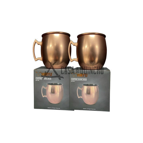 Set De 2 Mugs De Cobre Wayu Shine Tragos Moscow Mule Mojito