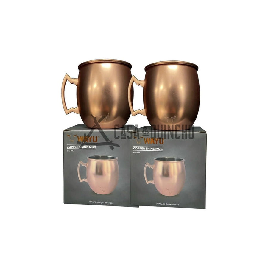 Set De 2 Mugs De Cobre Wayu Shine Tragos Moscow Mule Mojito