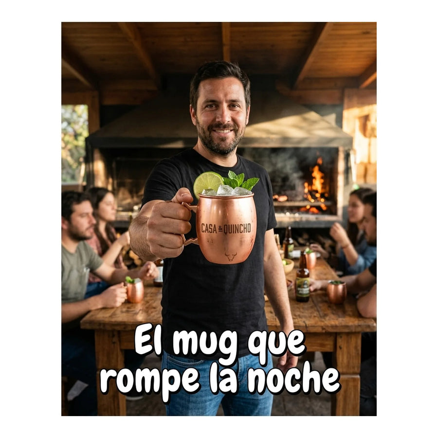 Set De 2 Mugs De Cobre Wayu Shine Tragos Moscow Mule Mojito + Grabado Personalizado
