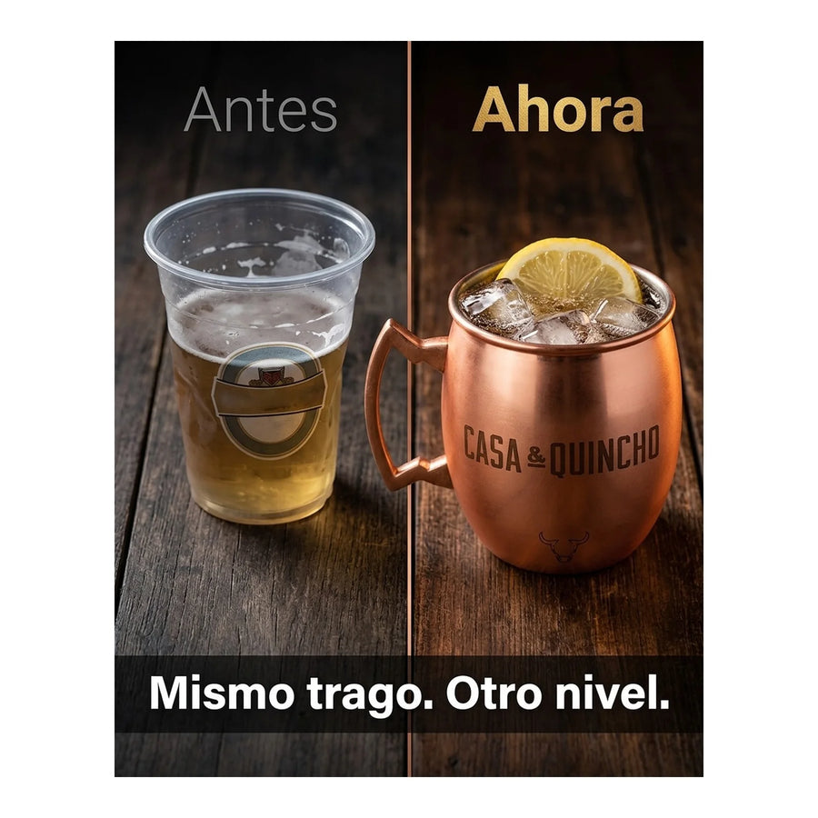 Set De 2 Mugs De Cobre Wayu Shine Tragos Moscow Mule Mojito + Grabado Personalizado